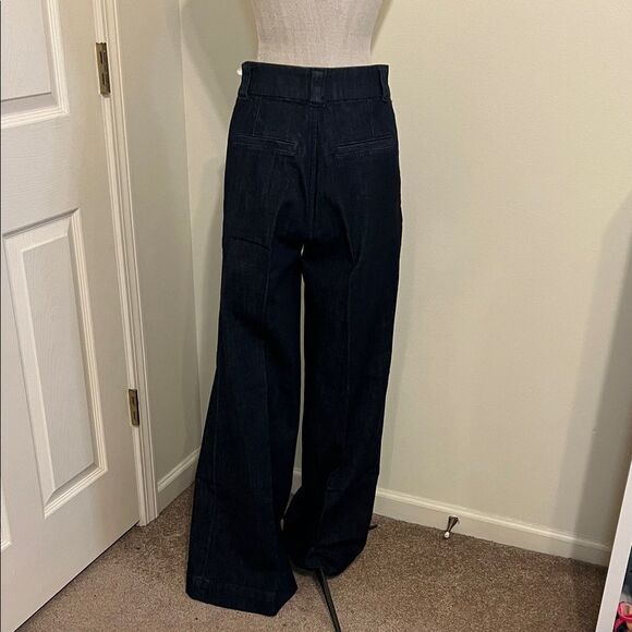 Express Women's Dark Wash Wide Leg Trouser Jeans Size 6 NWT - Picture 5 of 7